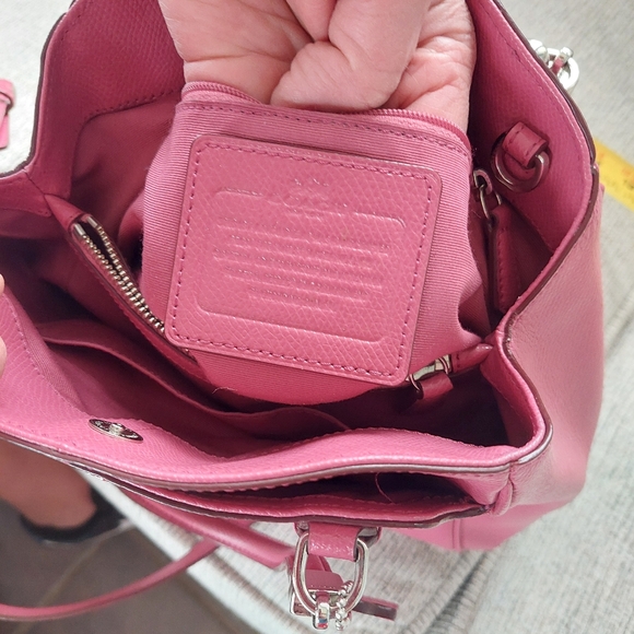 Coach Shoulder Bag with Silver Hardware Pink - Picture 7 of 10